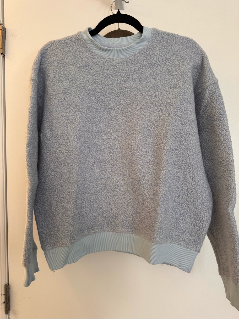 Outdoor Voices Smart Wool Blue Sherpa Pullover